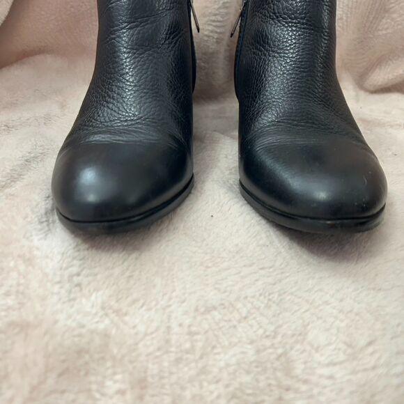 Sam Edelman Black Leather Heeled Ankle Boots - Picture 4 of 13